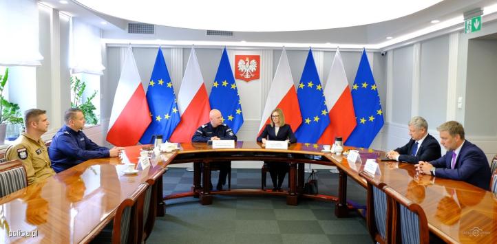Spotkanie przedstawicieli KGP i PAŻP (fot. Grzegorz Utnik, Gabinet Komendanta Głównego Policji)