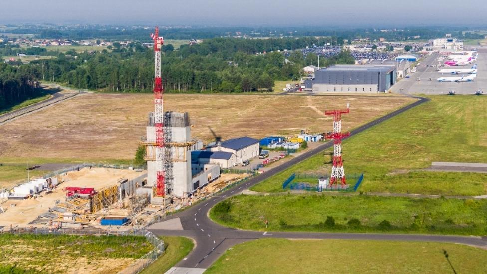 Budowa nowej wieży kontroli w Porcie Lotniczym Katowice (fot. GTL)