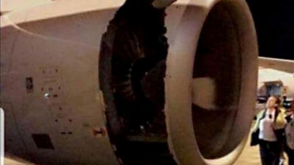 Uszkodzony silnik A330 Air China