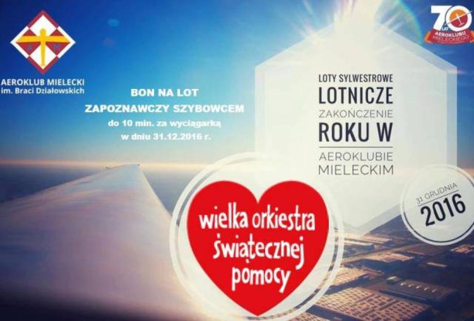 Licytacja bonu na sylwestrowy lot szybowcem nad Mielcem w Radiu Leliwa (fot. Radio Leliwa)