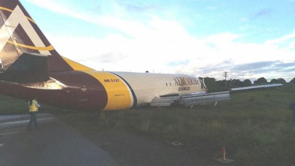 Wypadek samolotu B734 w wersji cargo należącego do linii AerCaribe (fot. avherald.com)