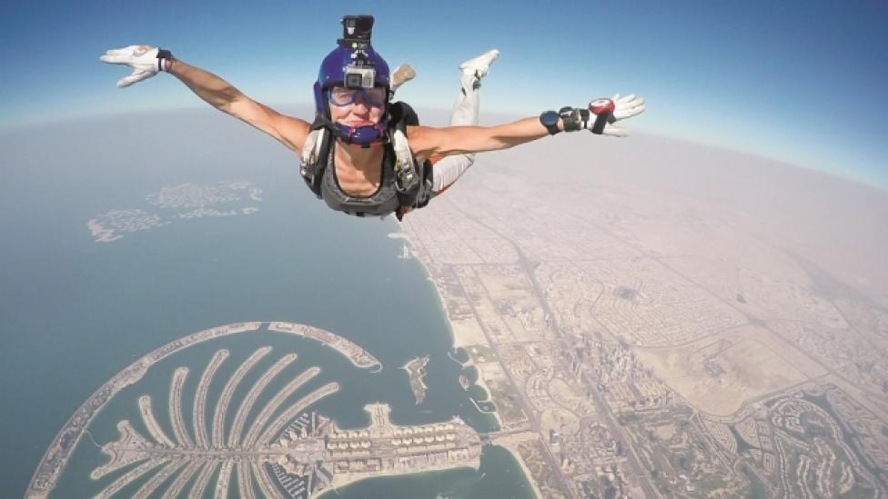Monika Kańczugowska – skok wykonany w Dubaju (fot. swidnik.pl)