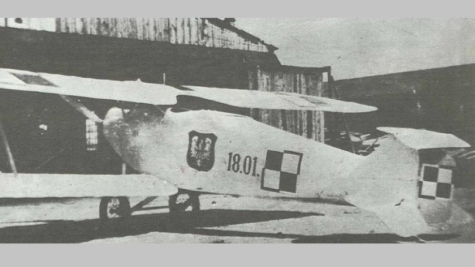 Prototyp samolotu CWL "Słowik" na Polu Mokotowskim, lipiec 1919 r. (fot. via Bączkowski W.)