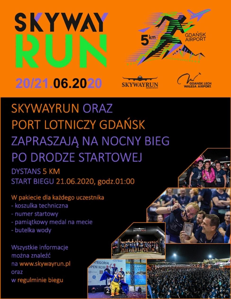SKYWAYRUN – bieg po pasie startowym Portu Lotniczego Gdańsk 2020 (fot. skywayrun.pl)