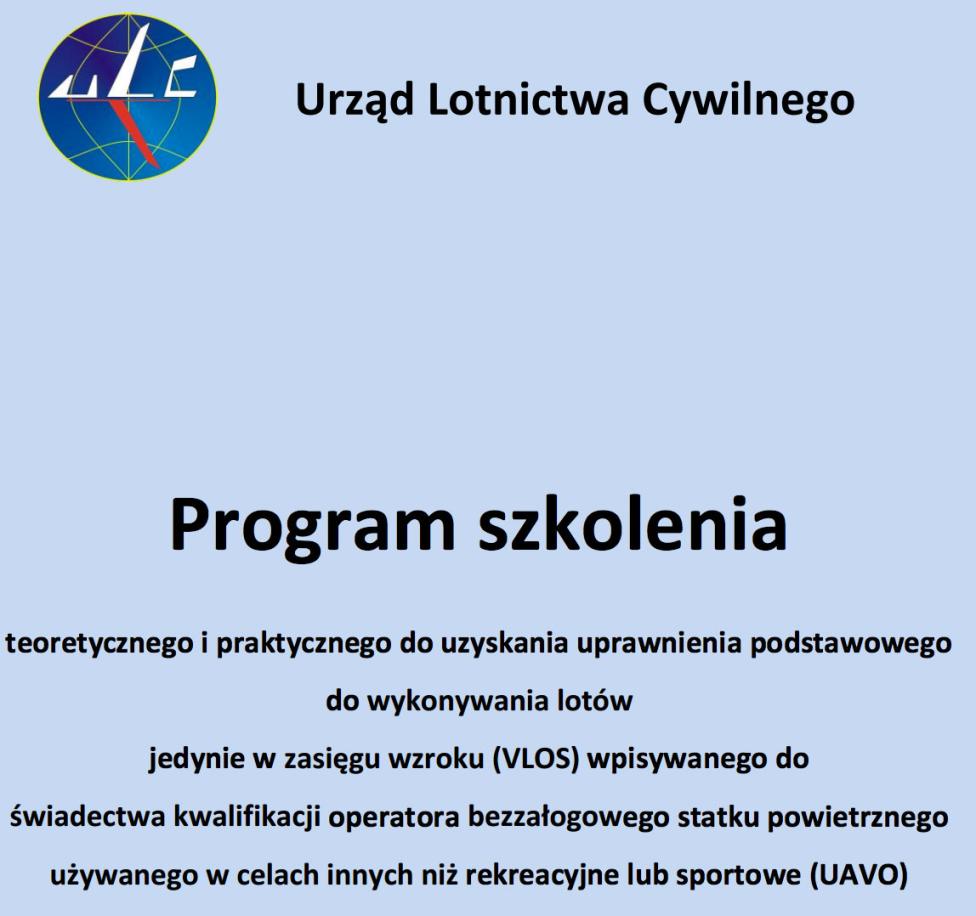 Program szkolenia dla operatorów UAV (ULC)