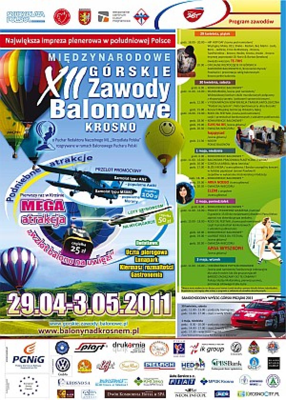 XII Górskie Zawody Balonowe w Krośnie (plakat)