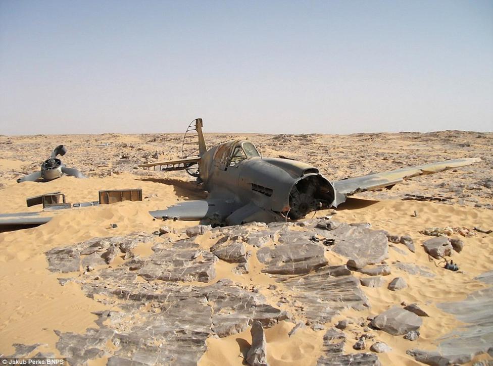 P-40 znaleziony na pustyni