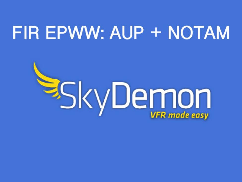 SkyDemon FIR EPWW AUP i NOTAM