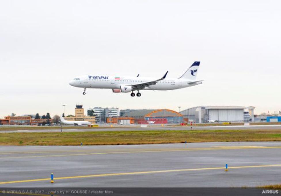 Iran Air odebrał dostawę pierwszego ze 100 zamówionych samolotów Airbusa (fot. Airbus)