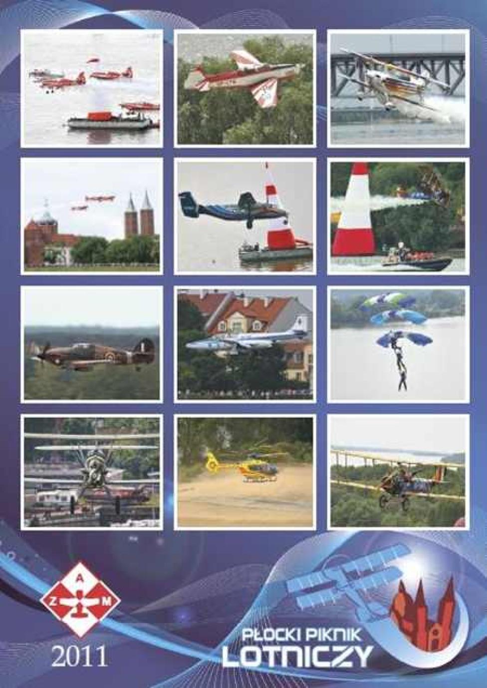 Pierwsza strona Kalendarza Płockiego Pikniku Lotniczego