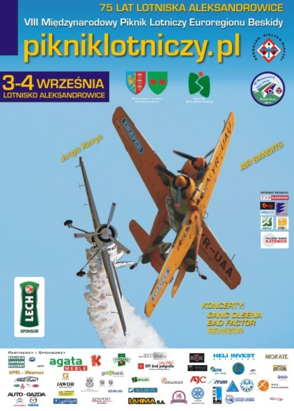 VIII Międzynarodowy Piknik Lotniczy Euroregionu Beskidy (plakat)