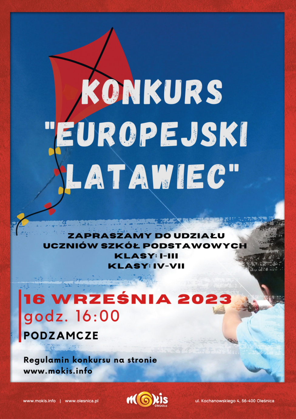 Konkurs Europejski Latawiec w ramach XXVI Dni Europy w Oleśnicy (fot. Miejski Ośrodek Kultury i Sztuki w Oleśnicy)