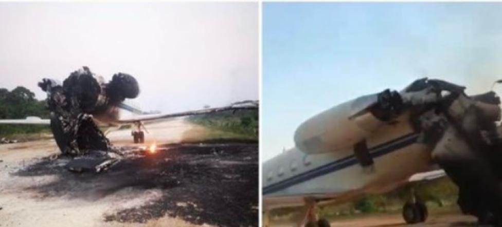 Zniszczony samolot należący do kartelu narkotykowego, fot. breakingbelize.news