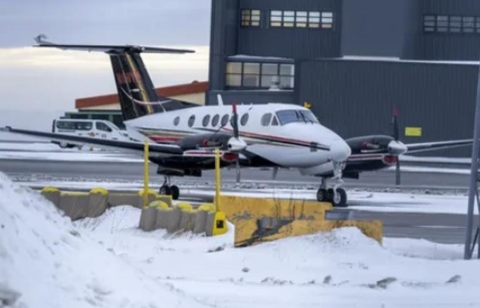 Samolot, który brał udział w kolizji u wybrzeży Islandii. fot.ruv