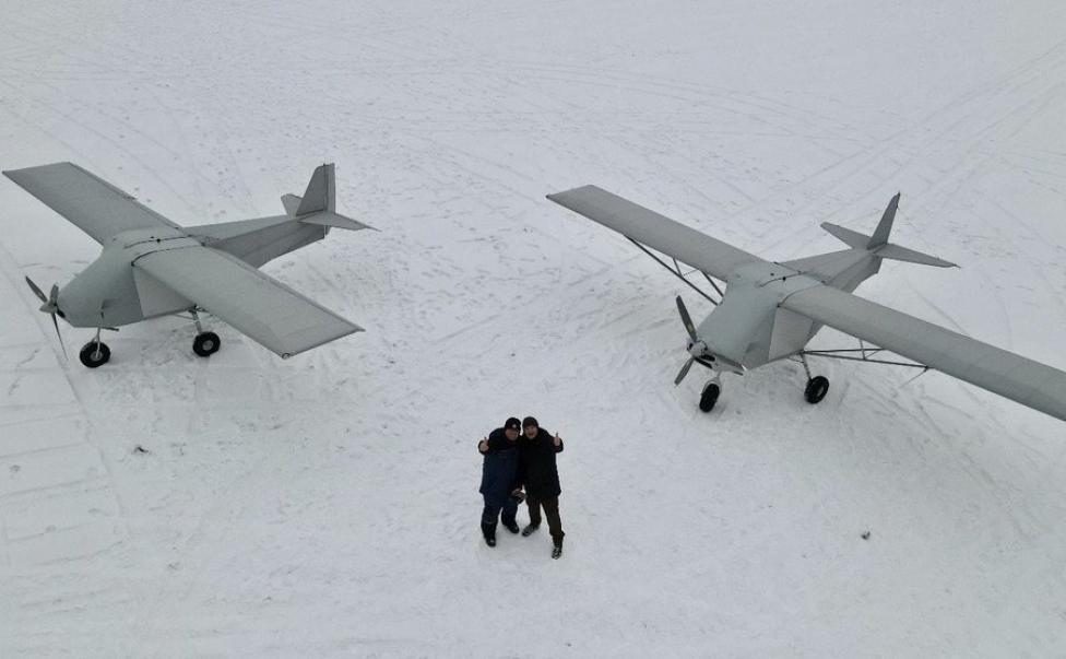 Samoloty Aeroprakt A-22 przerobione na drony bojowe, fot. twitter