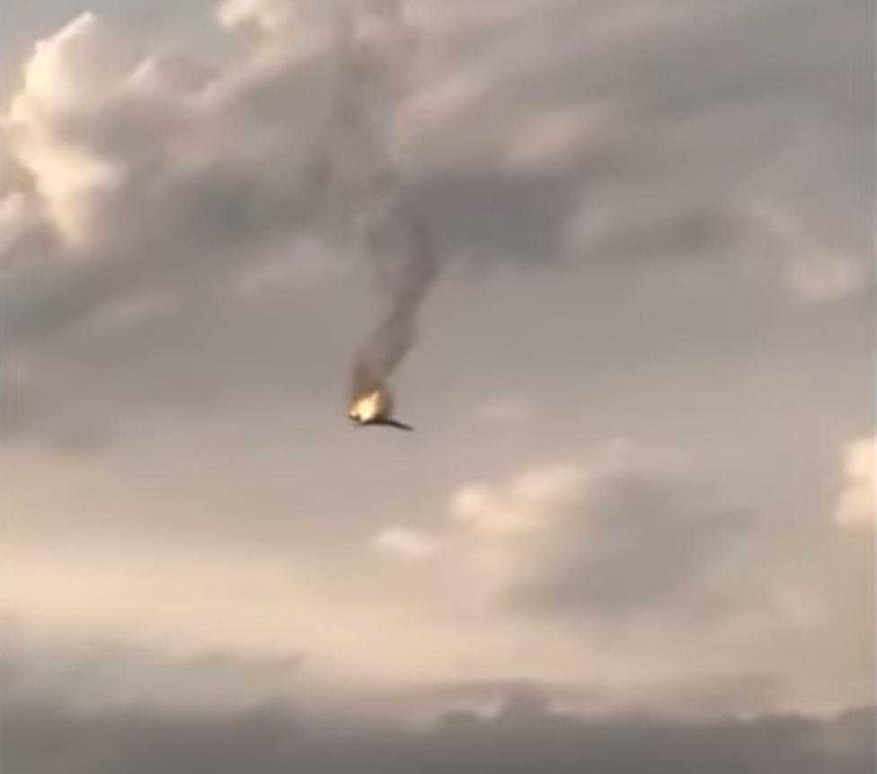 Tu-22M3 - zestrzelony rosyjski bombowiec strategiczny (fot. kadr z filmu na youtube.com)