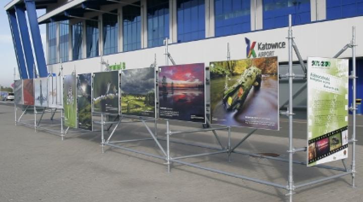Wystawa fotograficzna przed terminalem B/ fot. P. Adamczyk