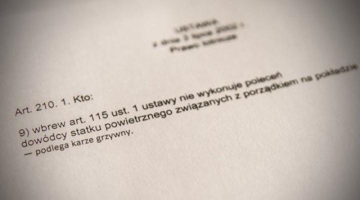 Art. 210 ust. 1 pkt 9 ustawy Prawo lotnicze (fot. nadwislanski.strazgraniczna.pl)