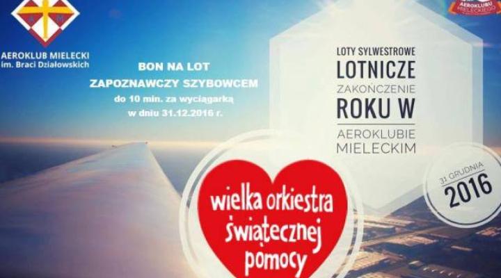 Licytacja bonu na sylwestrowy lot szybowcem nad Mielcem w Radiu Leliwa (fot. Radio Leliwa)