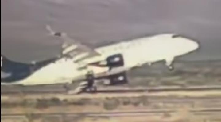 Incydent ERJ-170 Aeromexico, fot. Youtube