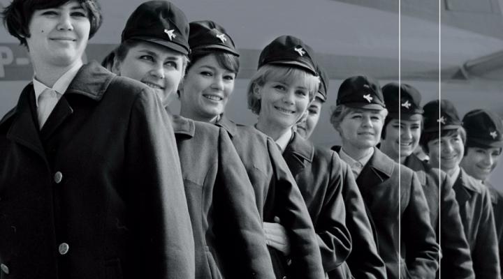 Ilustracja książki "Wniebowzięte, o stewardesach PRL-u"