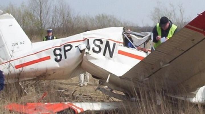 Wypadek samolotu Zlin-142, fot. PKBWL