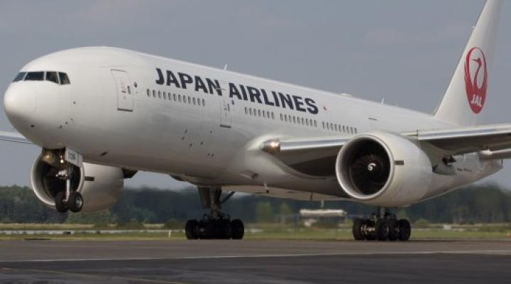 Boeing 777 Japan Airlines w Katowice Airport