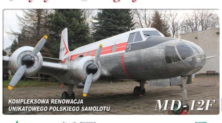 Prezentacja odremontowanego prototypowego polskiego samolotu fotogrametrycznego MD-12F (fot. muzeumlotnictwa.pl)