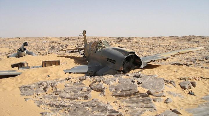 P-40 znaleziony na pustyni