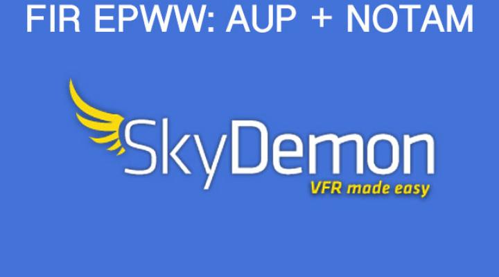 SkyDemon FIR EPWW AUP i NOTAM