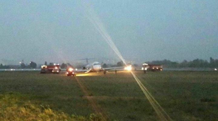 MD-82 Bravo Airlines wypadł z pasa na lotnisku w Kijowie