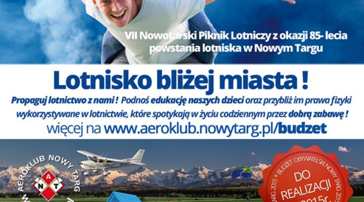 Budżet obywatelski dla Aeroklubu Nowy Targ