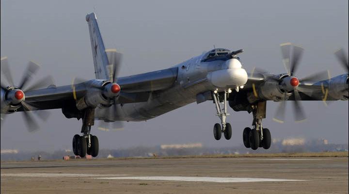 Tu-95 należący do Sił Powietrznych Rosji