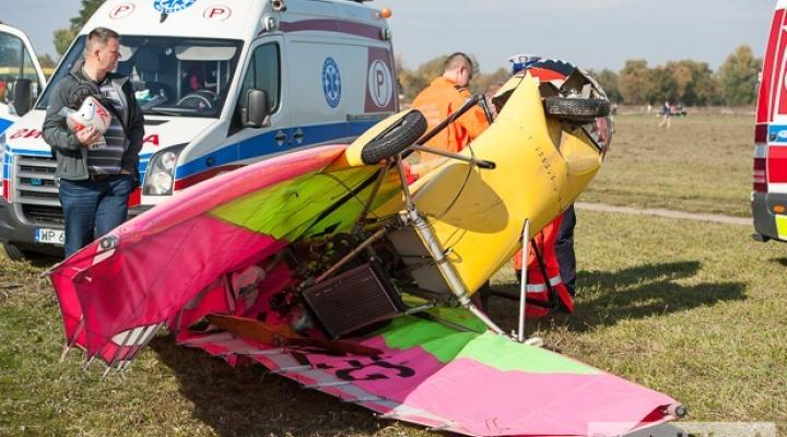 Wypadek motolotni podczas Święta Latawca 2013, fot. Tomasz Miecznik/Portal Płock