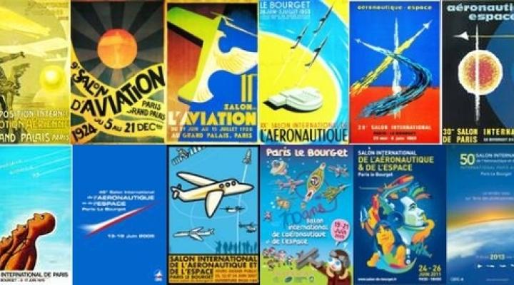 Międzynarodowe  Salony Lotnicze w Le Bourget (plakaty)