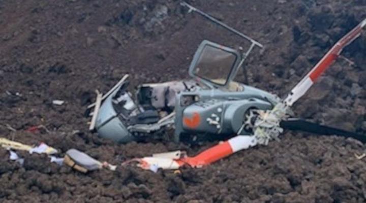Wypadek śmigłowca Bell407 na Hawajach, fot. ABC News.