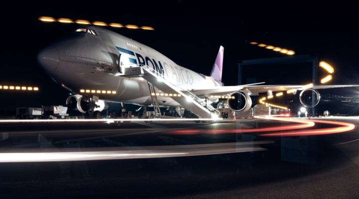 Boeing 747 cargo na szczecińskim lotnisku (fot. Port Lotniczy Szczecin-Goleniów)