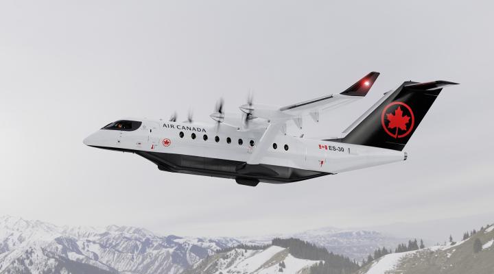 ES-30 Air Canada w locie (fot. Heart Aerospace)