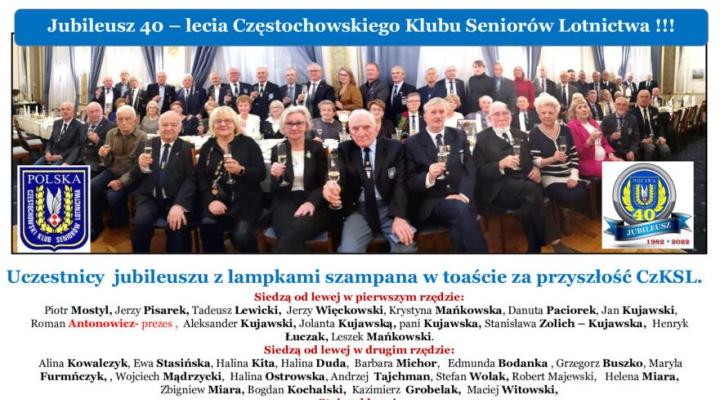Jubileusz 40-lecia Częstochowskiego Klubu Seniorów Lotnictwa (fot. Andrzej Szymczak, Warszawski KSL)