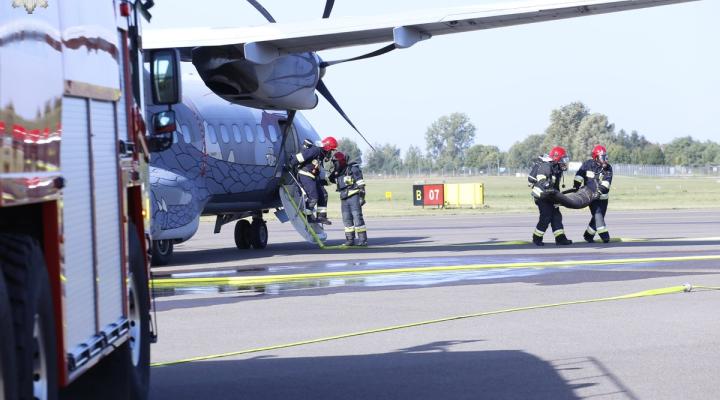 Samolot 2023 - ćwiczenia z udziałem służb ratowniczych (fot. KWP Lublin)