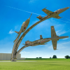 Pomnik Lotników w Radomiu - Iskry w rozlocie - widok z boku (fot. Stowarzyszenie Radomski Samorząd Obywatelski)