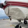 Cessna 172 (C-GKWL) po zderzeniu z dronem, fot. skiesmag