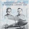 Amerykańscy piloci w obronie Lwowa 1920 - znaczek Poczty Polskiej (fot. Muzeum Sił Powietrznych)