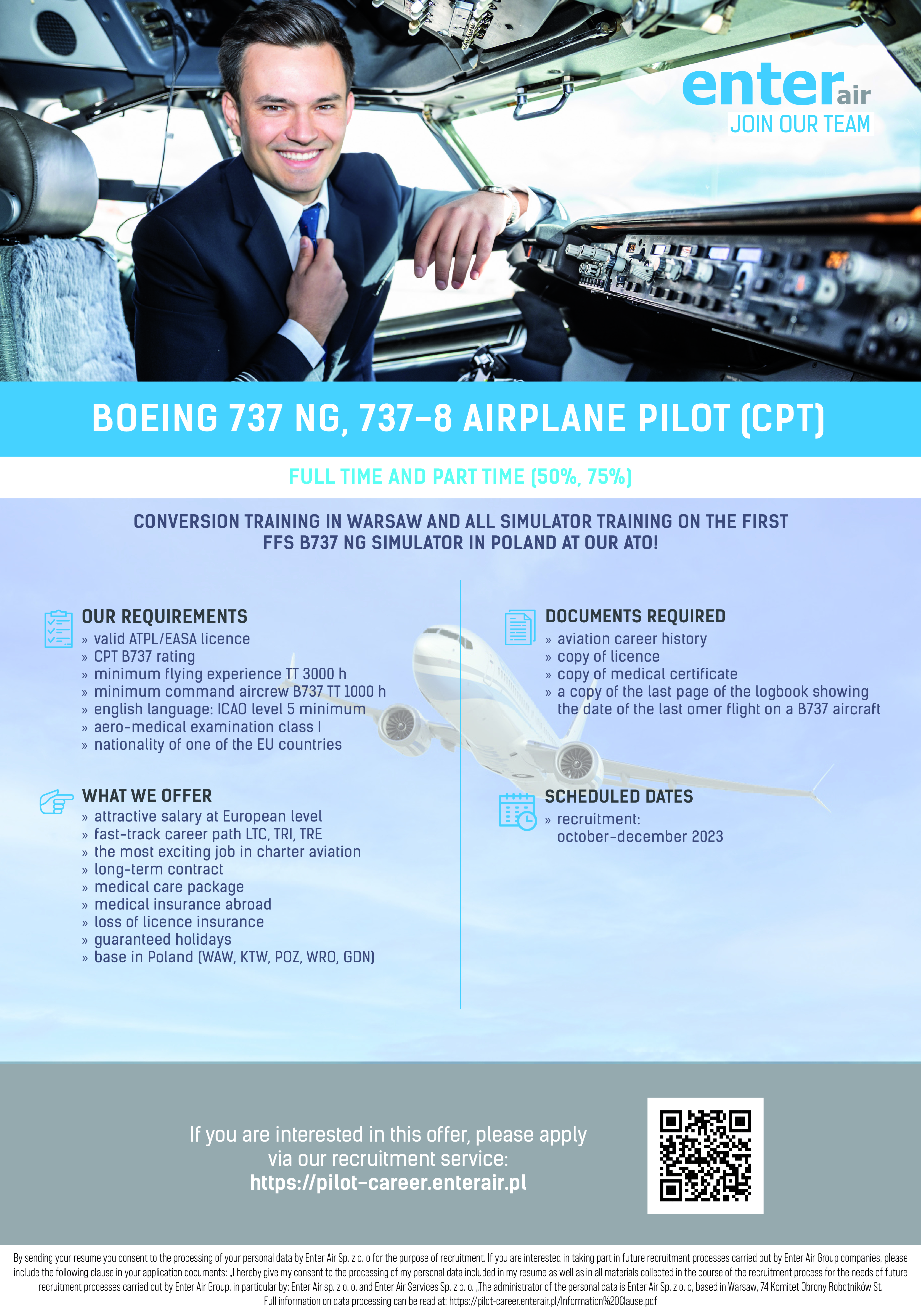 Boeing 737 NG, 737-8 Airplane Pilot (CPT)