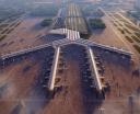 Centralny Port Komunikacyjny - widok z góry na terminal i pasy startowe (fot. Centralny Port Komunikacyjny)