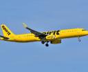 A321-200 Spirit Airlines zbliża się do lądowania (fot. Adam Moreira (AEMoreira042281), CC BY-SA 4.0, Wikimedia Commons)