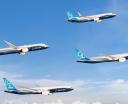 Cztery samoloty Boeinga w locie (fot. The Boeing Company)