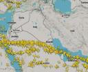 Bliski Wschód, sytuacja na dzień 12_06_2025, źródło_flightradar24