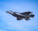 F-35 'Husarz' polskich Sił Powietrznych w locie (fot. Rafał Samluk, Combat Camera Poland)