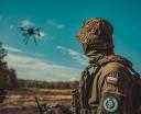 Żołnierz testuje nowy system dronowy (fot. MON)
